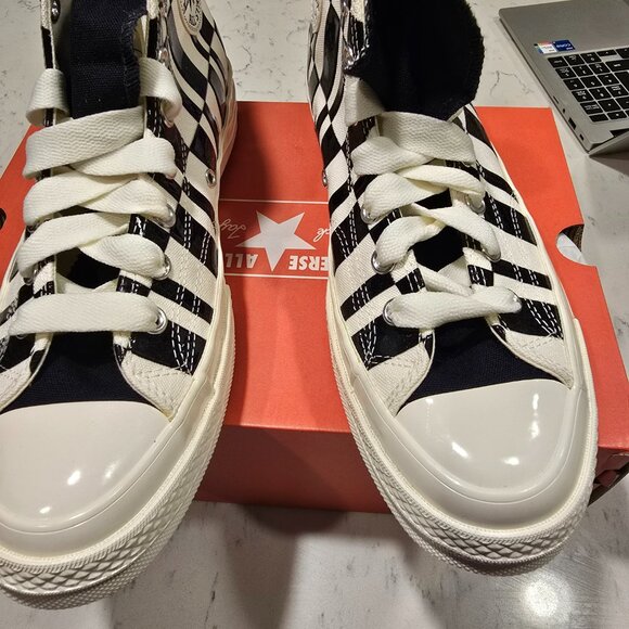 Converse Chuck 70 Checkered Pattern 'Ivory/Black' - A08764C MENS 10 NEW - Picture 6 of 12